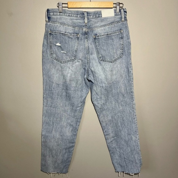 Pistola Presley HIGH-RISE Distressed Straight Leg Jeans Womens Size 30 crop - Picture 3 of 11